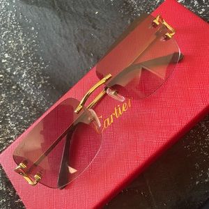 Tinted rose gold Cartier glasses